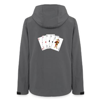 Five cards Five of a kind - Women’s Recycled Softshell Jacket by Stanley/Stella - anthracite - Back - AI Model Female 172 light (172cm)