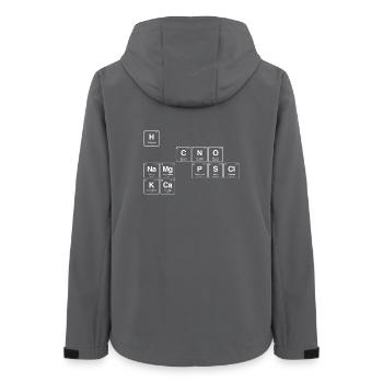 Chemische Elemente des menschlichen Körpers - Frauen Recycelte Softshelljacke von Stanley/Stella - Anthrazit - Hinten - AI Model Female 172 light (172cm)