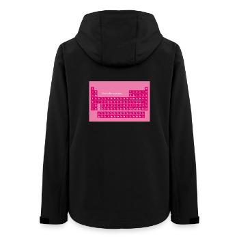 Affiche rose du tableau périodique - Veste softshell femme recyclée Stanley/Stella - noir - Dos - AI Model Female 172 light (172cm)
