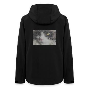 Cat Portrait Mosaic - Women’s Recycled Softshell Jacket by Stanley/Stella - black - Back - AI Model Female 172 light (172cm)