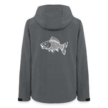 Fish Carp Angler T-shirt Gift Angler - Women’s Recycled Softshell Jacket by Stanley/Stella - anthracite - Back - AI Model Female 172 light (172cm)