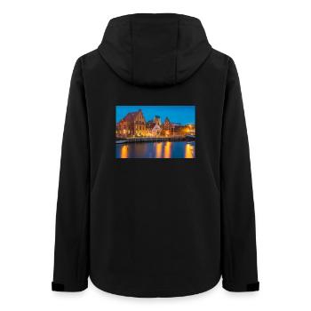 Wismar le soir - Veste softshell femme recyclée Stanley/Stella - noir - Dos - AI Model Female 172 light (172cm)