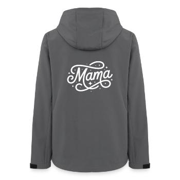 Lettrage de maman avec des étoiles - Veste softshell femme recyclée Stanley/Stella - charbon - Dos - AI Model Female 172 light (172cm)