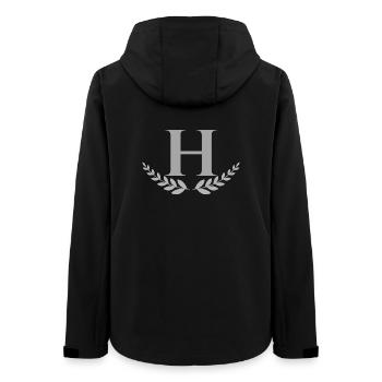 H - Frauen Recycelte Softshelljacke von Stanley/Stella - Schwarz - Hinten - AI Model Female 172 light (172cm)