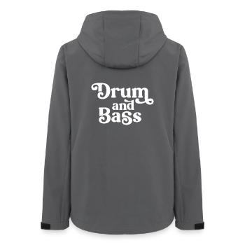 Glyphes rétro Drum and Bass - Veste softshell femme recyclée Stanley/Stella - charbon - Dos - AI Model Female 172 light (172cm)