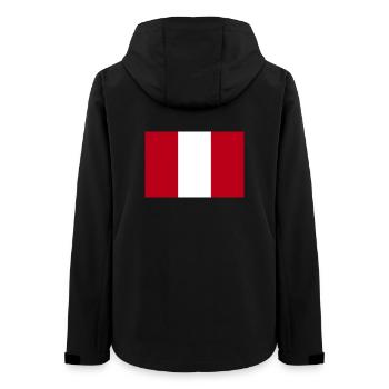 Peru National Flag - Women’s Recycled Softshell Jacket by Stanley/Stella - black - Back - AI Model Female 172 light (172cm)
