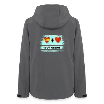 L’Espagne et la Chine font preuve de génie à 100% - Veste softshell femme recyclée Stanley/Stella - charbon - Dos - AI Model Female 172 light (172cm)