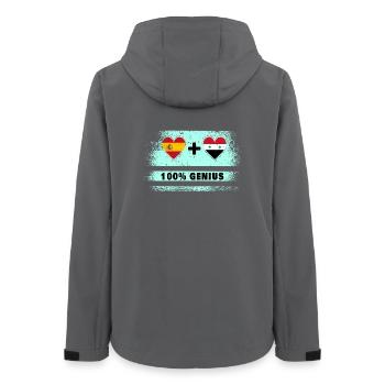 L’Espagne et la Syrie drasent 100% génie - Veste softshell femme recyclée Stanley/Stella - charbon - Dos - AI Model Female 172 light (172cm)