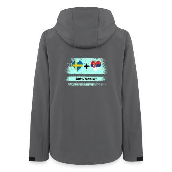 Serbie et Suède 100% Parfait / Cadeau - Veste softshell femme recyclée Stanley/Stella - charbon - Dos - AI Model Female 172 light (172cm)