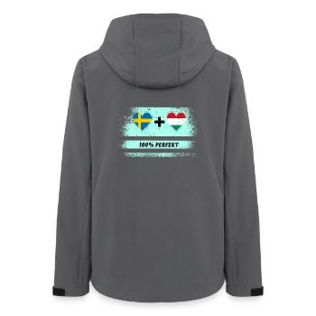 Hongrie et Suède 100% Parfait / Cadeau - Veste softshell femme recyclée Stanley/Stella - charbon - Dos - AI Model Female 172 light (172cm)