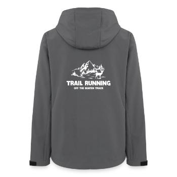 Trailrunning - abseits der ausgetretenen Pfade - Frauen Recycelte Softshelljacke von Stanley/Stella - Anthrazit - Hinten - AI Model Female 172 light (172cm)
