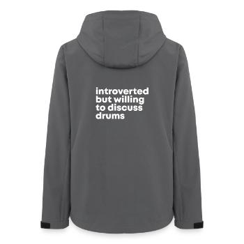 Drums - Women’s Recycled Softshell Jacket by Stanley/Stella - anthracite - Back - AI Model Female 172 light (172cm)