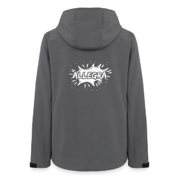 Allegra als Allegra - Frauen Recycelte Softshelljacke von Stanley/Stella - Anthrazit - Hinten - AI Model Female 172 light (172cm)