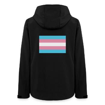 Drapeau trans - Veste softshell femme recyclée Stanley/Stella - noir - Dos - AI Model Female 172 light (172cm)