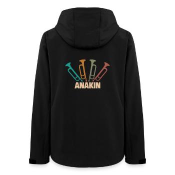 First name Anakin - Women’s Recycled Softshell Jacket by Stanley/Stella - black - Back - AI Model Female 172 light (172cm)