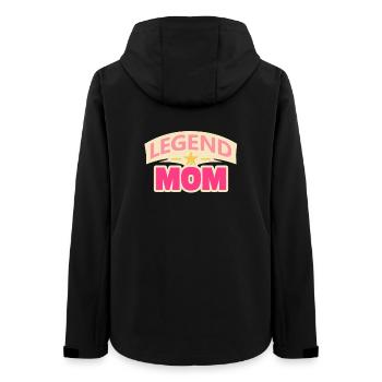 Legend Mom – Lustige Mutter Design - Frauen Recycelte Softshelljacke von Stanley/Stella - Schwarz - Hinten - AI Model Female 172 light (172cm)