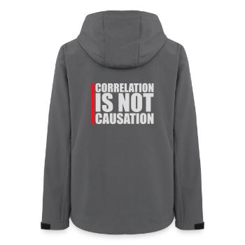 Correlation Is Not Causation Nerd Science - Women’s Recycled Softshell Jacket by Stanley/Stella - anthracite - Back - AI Model Female 172 light (172cm)