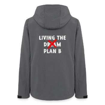 Plan_B - Women’s Recycled Softshell Jacket by Stanley/Stella - anthracite - Back - AI Model Female 172 light (172cm)