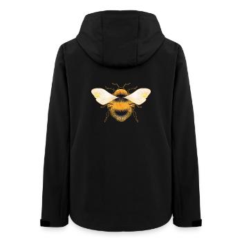 stylized bumblebee with iridescent wings - Women’s Recycled Softshell Jacket by Stanley/Stella - black - Back - AI Model Female 172 light (172cm)