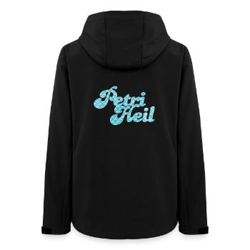 Petri Heil Angler Hobby Fische Schuppen Muster - Frauen Recycelte Softshelljacke von Stanley/Stella - Schwarz - Hinten - AI Model Female 172 light (172cm)