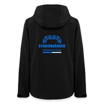 Gelsenkirchen Stadiongänger – Geschenk Fußball Fan - Frauen Recycelte Softshelljacke von Stanley/Stella - Schwarz - Hinten - AI Model Female 172 light (172cm)