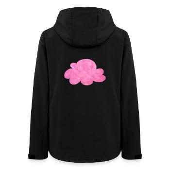 rose nuage velcro fourrure ciel câlin rose - Veste softshell femme recyclée Stanley/Stella - noir - Dos - AI Model Female 172 light (172cm)