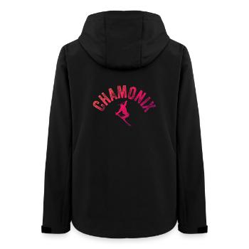 Chamonix Arch Skier Gradient - Frauen Recycelte Softshelljacke von Stanley/Stella - Schwarz - Hinten - AI Model Female 172 light (172cm)