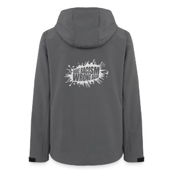 Rendre le racisme répréhensible - Veste softshell femme recyclée Stanley/Stella - charbon - Dos - AI Model Female 172 light (172cm)