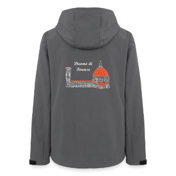 Duomo de Florence en Italie - Veste softshell femme recyclée Stanley/Stella - charbon - Dos - AI Model Female 172 light (172cm)