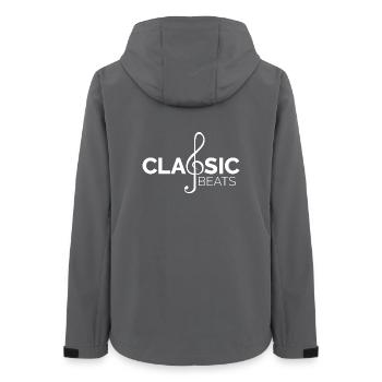 classical music classic beats musician icon logo - Women’s Recycled Softshell Jacket by Stanley/Stella - anthracite - Back - AI Model Female 172 light (172cm)