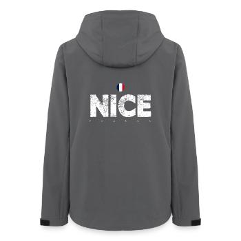 Nizza Frankreich Verzweifelte Briefe - Frauen Recycelte Softshelljacke von Stanley/Stella - Anthrazit - Hinten - AI Model Female 172 light (172cm)