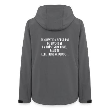 La fin de la thèse - Veste softshell femme recyclée Stanley/Stella - charbon - Dos - AI Model Female 172 light (172cm)