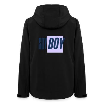Soy Boy - Soja Bub - Veggie Design - Women’s Recycled Softshell Jacket by Stanley/Stella - black - Back - AI Model Female 172 light (172cm)