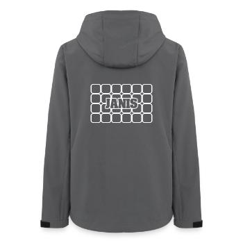 Nom de l’homme Janis - Veste softshell femme recyclée Stanley/Stella - charbon - Dos - AI Model Female 172 light (172cm)