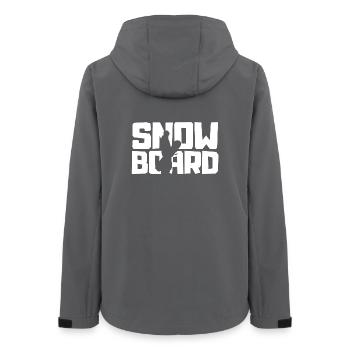 Snowboard Freestyle Shirt – Ride the Mountain - Frauen Recycelte Softshelljacke von Stanley/Stella - Anthrazit - Hinten - AI Model Female 172 light (172cm)