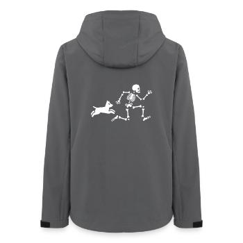Dog mom dog trainer skeleton bones dog - Women’s Recycled Softshell Jacket by Stanley/Stella - anthracite - Back - AI Model Female 172 light (172cm)