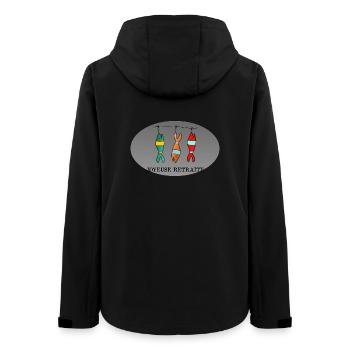 BONNE RETRAITE. JOYEUSE RETRAITE. VIVE LA RETRAITE - Veste softshell femme recyclée Stanley/Stella - noir - Dos - AI Model Female 172 light (172cm)