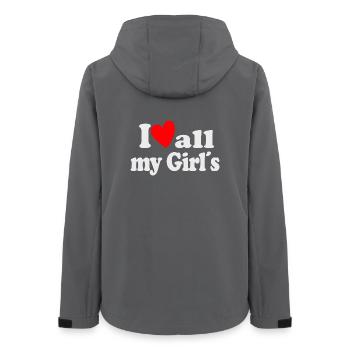 I Love all my Girls - Frauen Recycelte Softshelljacke von Stanley/Stella - Anthrazit - Hinten - AI Model Female 172 light (172cm)