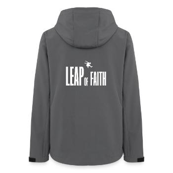 Shirt Leap of Faith white - Women’s Recycled Softshell Jacket by Stanley/Stella - anthracite - Back - AI Model Female 172 light (172cm)