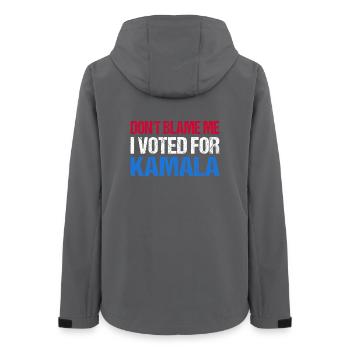 Don't Blame Me I Voted For Kamala I - Women’s Recycled Softshell Jacket by Stanley/Stella - anthracite - Back - AI Model Female 172 light (172cm)