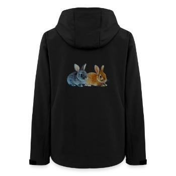 Lapins - Pâques - Veste softshell femme recyclée Stanley/Stella - noir - Dos - AI Model Female 172 light (172cm)