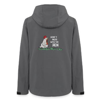 don't mess with the hen chicken - Women’s Recycled Softshell Jacket by Stanley/Stella - anthracite - Back - AI Model Female 172 light (172cm)