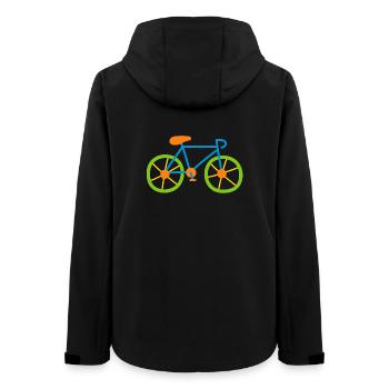 Bicycle Colorful Cycling Kids Road Bike Bike Tour Comic - Women’s Recycled Softshell Jacket by Stanley/Stella - black - Back - AI Model Female 172 light (172cm)