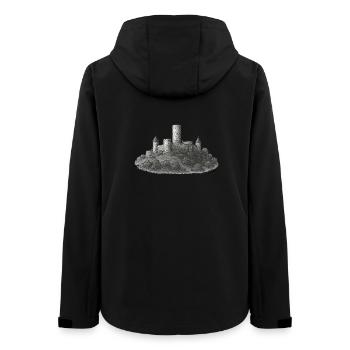 Die Nürburg (weiß) - Frauen Recycelte Softshelljacke von Stanley/Stella - Schwarz - Hinten - AI Model Female 172 light (172cm)