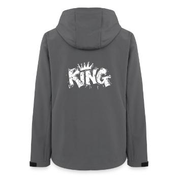 König Schriftzug - Frauen Recycelte Softshelljacke von Stanley/Stella - Anthrazit - Hinten - AI Model Female 172 light (172cm)