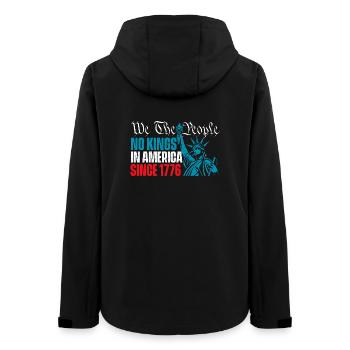 Wir, das Volk, keine Könige Amerika, patriotisch - Frauen Recycelte Softshelljacke von Stanley/Stella - Schwarz - Hinten - AI Model Female 172 light (172cm)