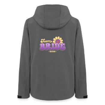 Team Bride Hen Party Bachelorette Party 2026 - Women’s Recycled Softshell Jacket by Stanley/Stella - anthracite - Back - AI Model Female 172 light (172cm)