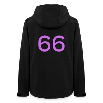 66 - Frauen Recycelte Softshelljacke von Stanley/Stella - Schwarz - Hinten - AI Model Female 172 light (172cm)