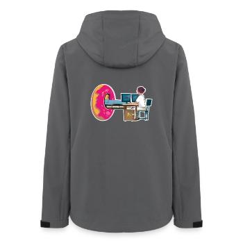 Radiologie Manipulatorin Scanner Donut Radiologie - Frauen Recycelte Softshelljacke von Stanley/Stella - Anthrazit - Hinten - AI Model Female 172 light (172cm)