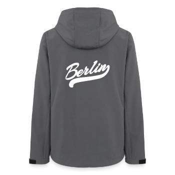 Berlin Rétro - Veste softshell femme recyclée Stanley/Stella - charbon - Dos - AI Model Female 172 light (172cm)